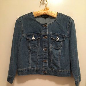 Baccini Jean Denim Jacket, Size Medium, Croppped